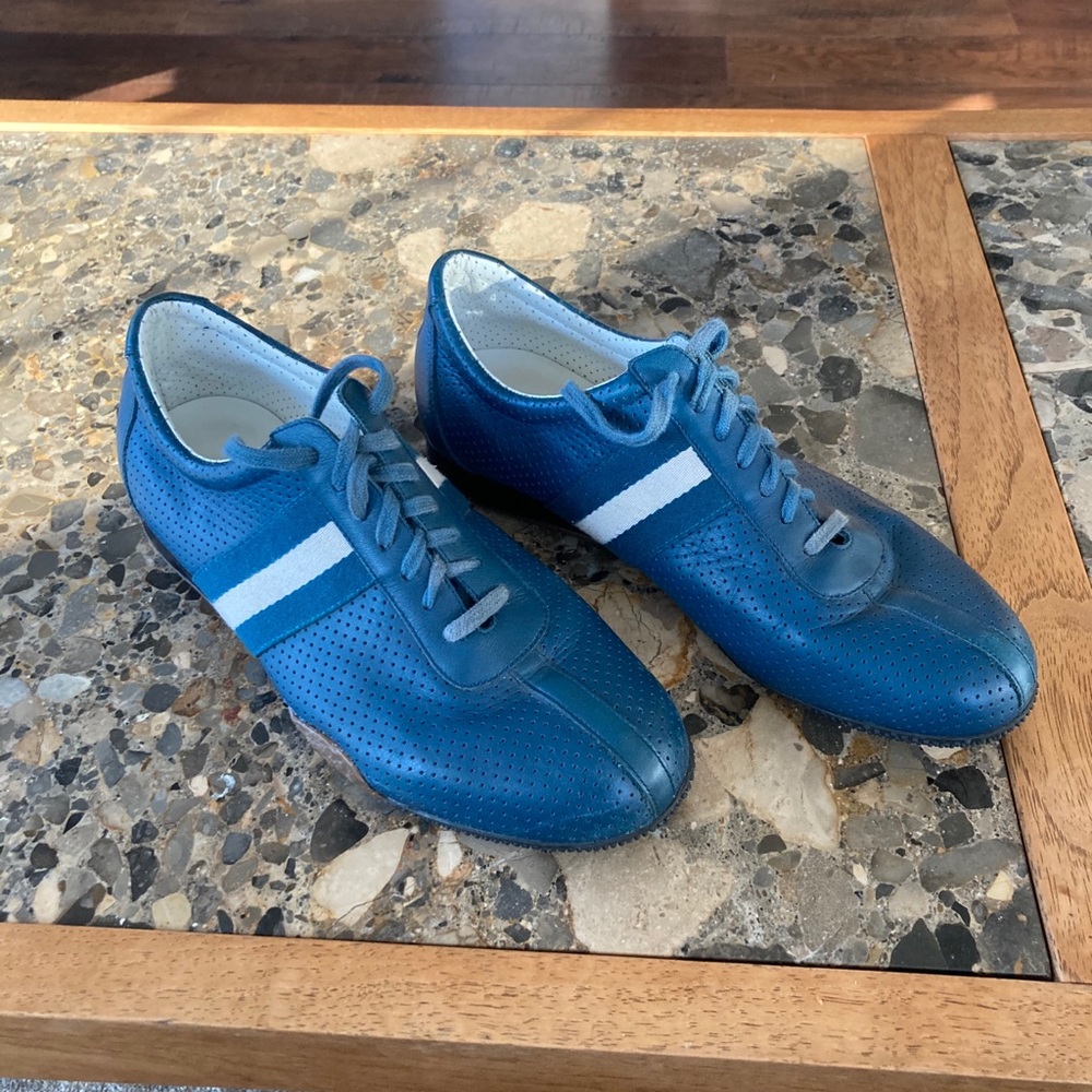 Bally Sneakers in Blue Leather